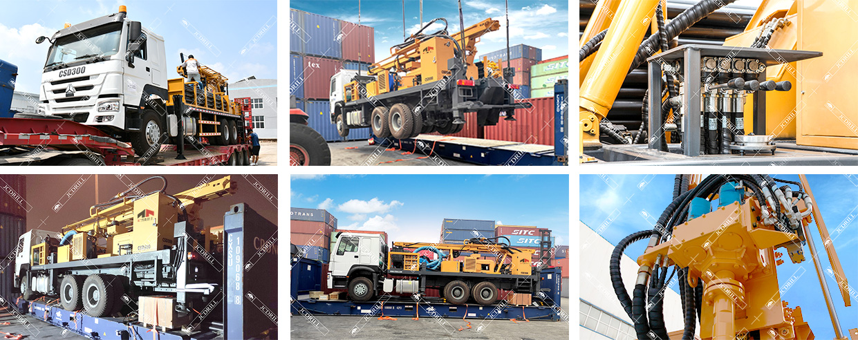 Hydraulic Rotary Truck Mounted Borehole Drilling Rig with Air Compressor for 300m Hydraulic Rotary Truck Mounted Borehole Drilling Rig with Air Compressor for 300m