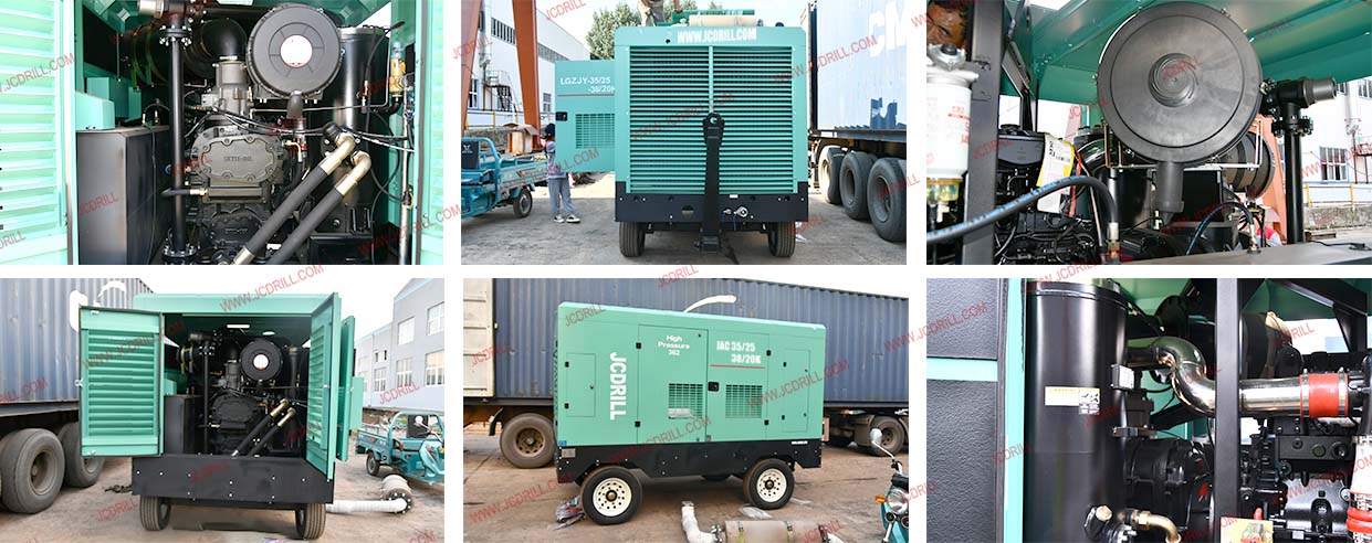 JCDRILL Heavy Duty Drilling And Mining large Industry Diesel Engine Portable Screw Air Compressor JCDRILL Heavy Duty Drilling And Mining large Industry Diesel Engine Portable Screw Air Compressor