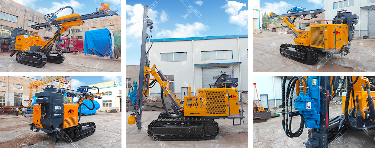 TR35 Crawler Semi-Hydraulic Top Hammer Rock Drilling Rig TR35 Crawler Semi-Hydraulic Top Hammer Rock Drilling Rig