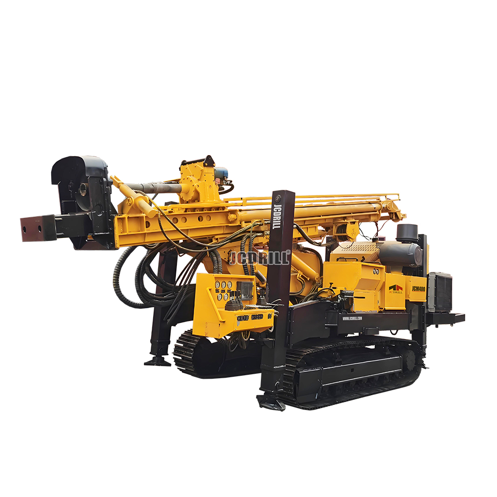 جهاز حفر الصخور متعدد الوظائف JCM400 DTH - مثقاب زاحف دوار هيدروليكي بالكامل مع محرك علوي جهاز حفر الصخور متعدد الوظائف JCM400 DTH - مثقاب زاحف دوار هيدروليكي بالكامل مع محرك علوي