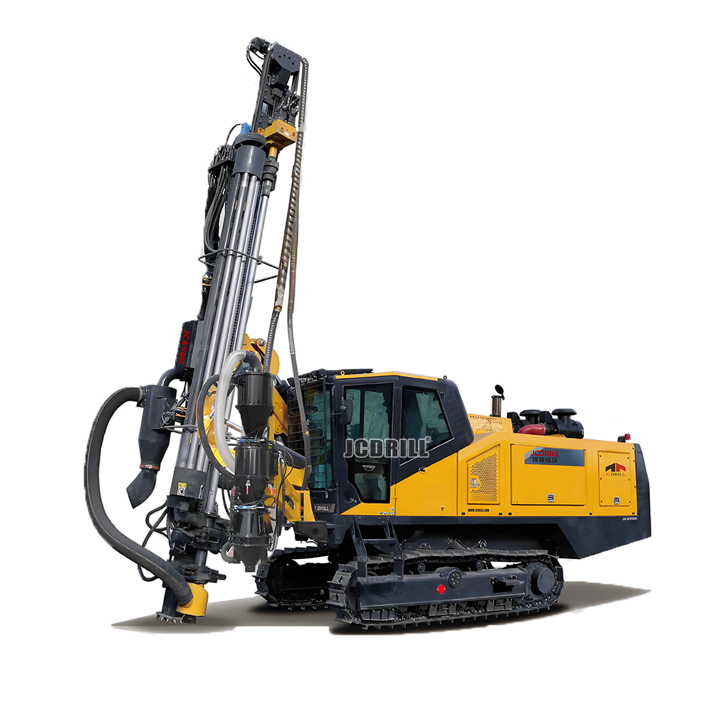 آلة حفر الصخور الهيدروليكية JC690R DTH، منصة حفر RC للتحكم في الدرجات آلة حفر الصخور الهيدروليكية JC690R DTH، منصة حفر RC للتحكم في الدرجات
